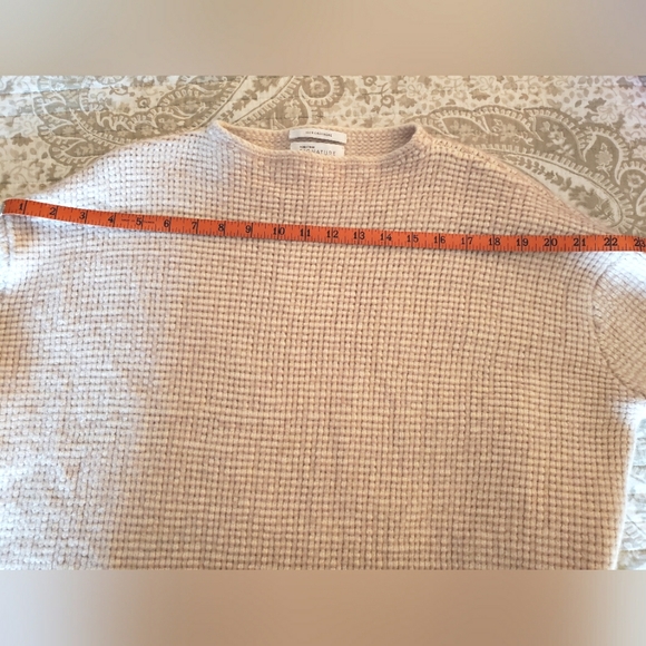 Nordstrom Cashmere Sweater Womens M Light Pink Crew Neck Pullover Boxy - Picture 6 of 9